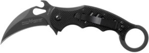 Fox 599 G10 Black Emerson Wave Folding Karambit